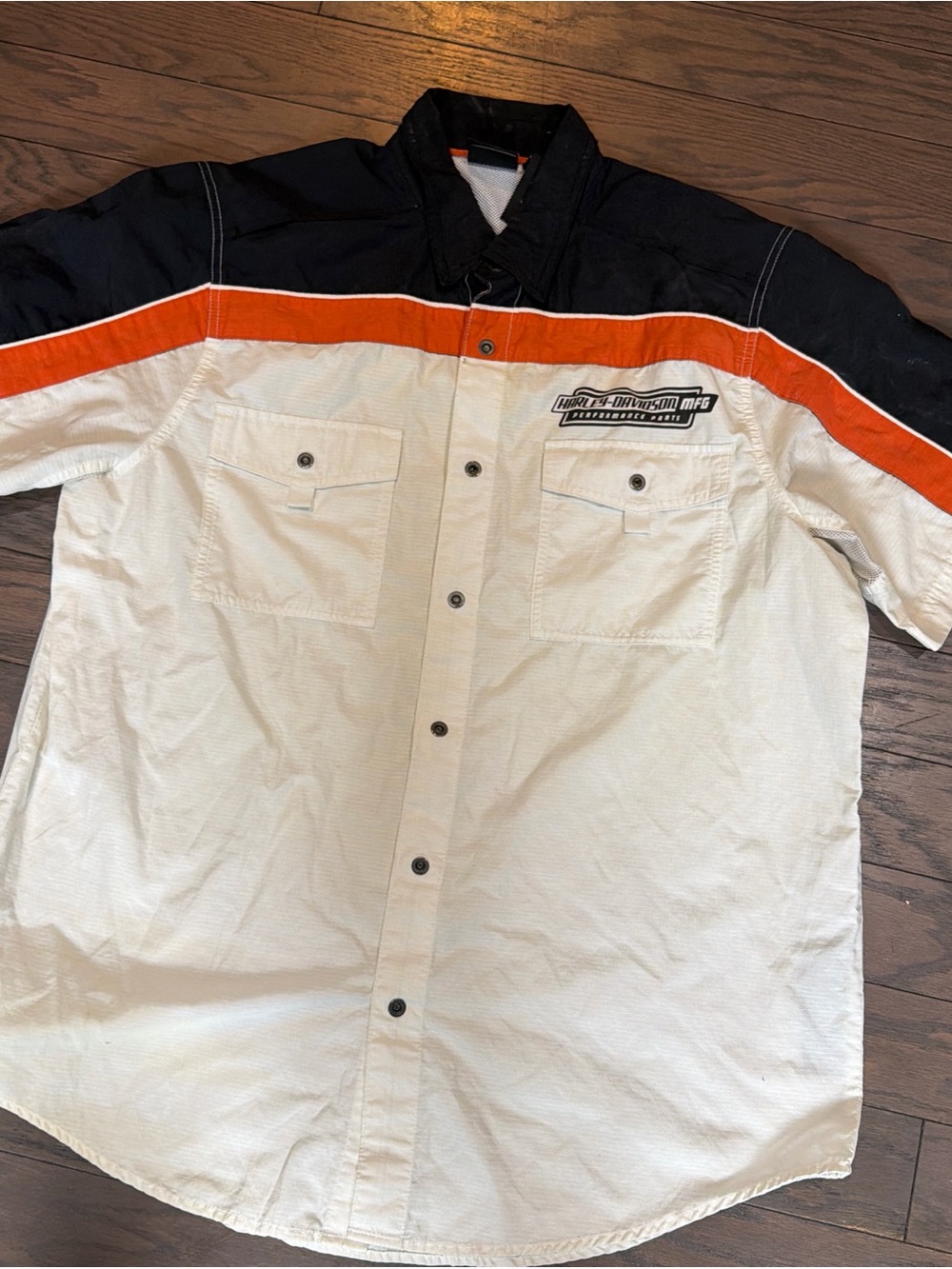 Harley-Davidson Short Sleeve Button Up Shop Shirt Mens Size xl